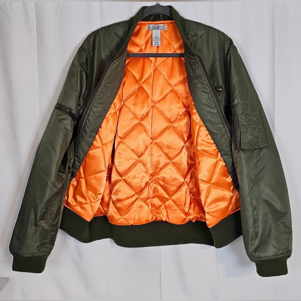 American Rag Vintage Bomber Jacket Medium EUC - Picture 6 of 12